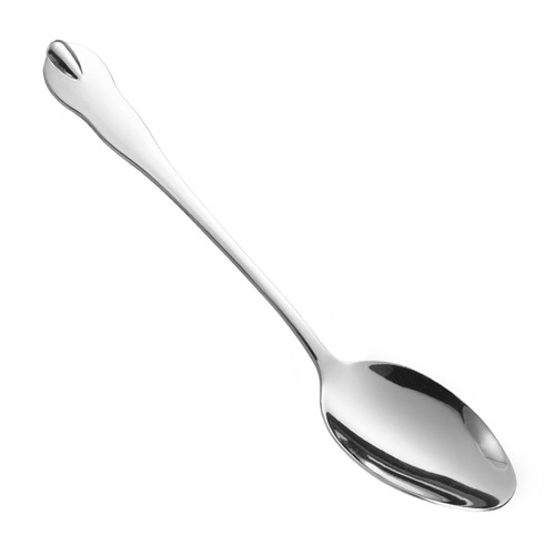 Stainless steel spoon hotel supplies western tableware water drop handle household round spoon coffee stirring spoon can be added with logo