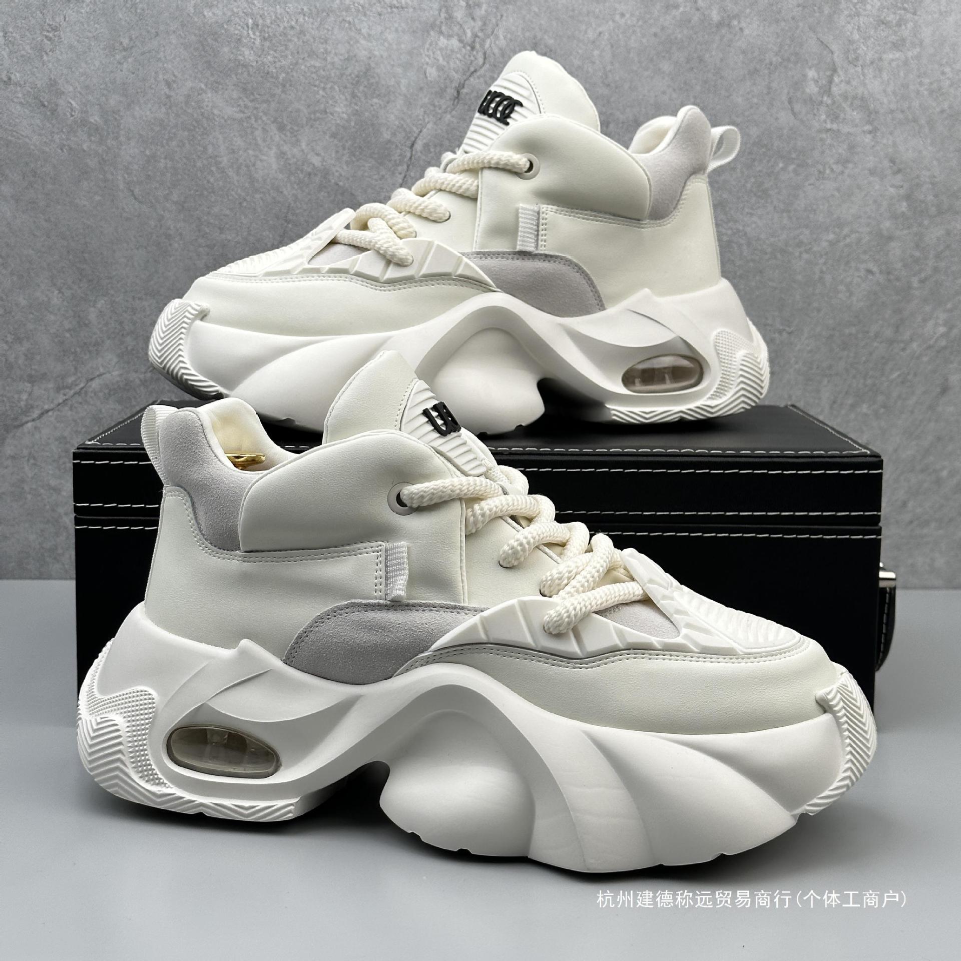 Autumn fashionable universal white sneakers platform for leisure