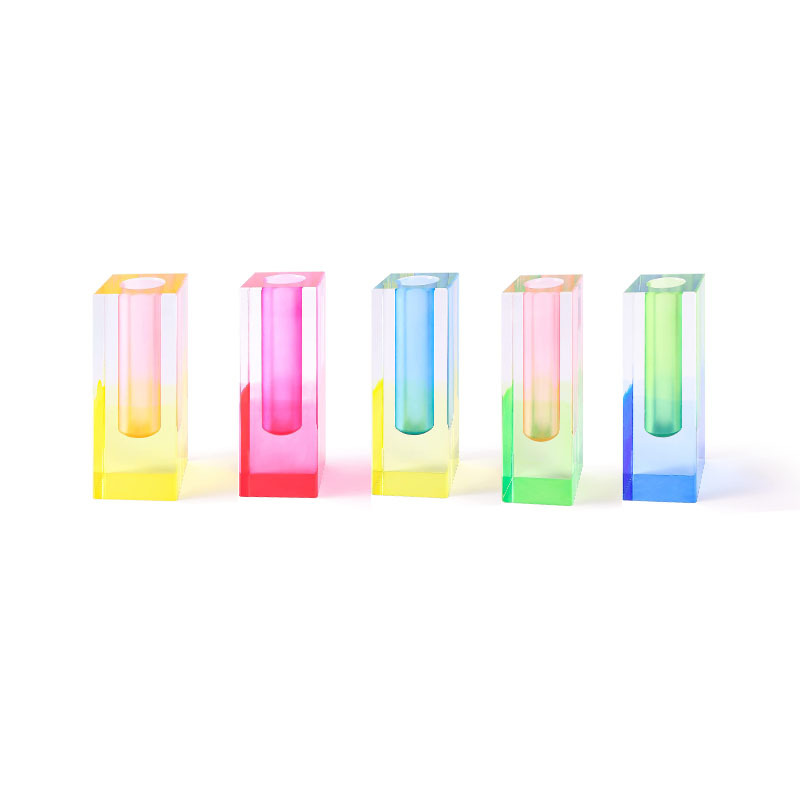 400g Weight Vase Home Textiles & Decor Type 1 Piece Quantity Glass Material Gradient Color Pattern All Seasons Season Simple Style Style Simple Style Gradient Color Glass Vase Artificial Flowers 3