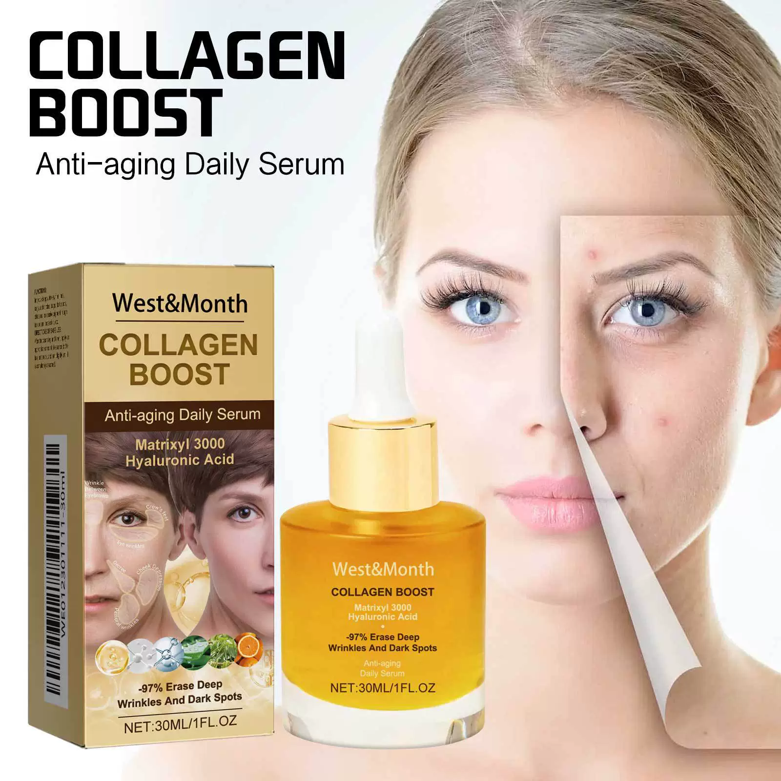 West & Month Коллагеновая сыворотка Увлажняющая и увлажняющая
