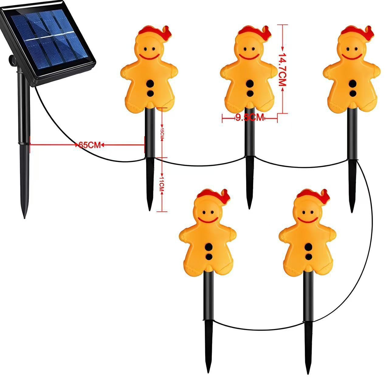 Santa Claus transfronterizo iluminación de césped al aire libre luz de jardín LED de Navidad luz solar luz de césped image 12