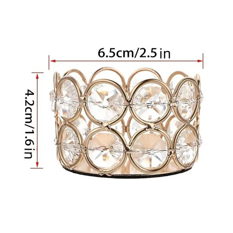 Portavelas decorativo con cuentas de cristal, vela aromática para bodas y eventos, decoración ambiental