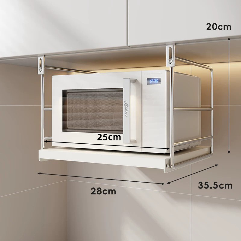 Estante de Pared para Microondas de Hierro, Multifuncional, para Cocina