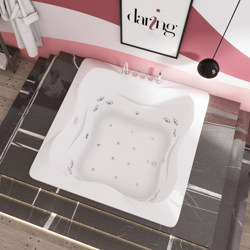 1.6m large size massage surfing embedded multi-person outdoor large bathtub spa bath tray AJ-3086 1.6m large size massage surfing embedded multi-person outdoor large bathtub spa bath tray AJ-3086