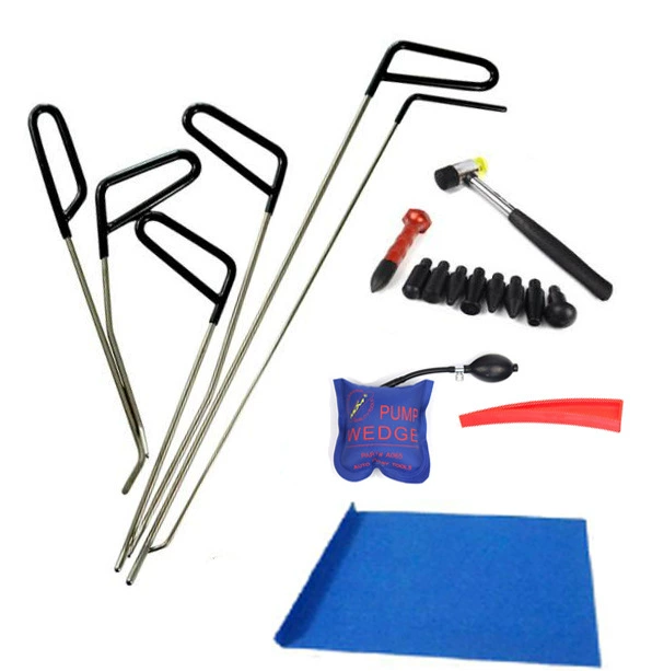 Набор крючков для инструментов для удаления вмятин на автомобиле для специализированного ремонта швов промежуточного слоя, набор из 6 рычагов с маленькими крючками для ремонта вмятин на кузове без листового металла.