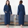 Pure cotton waffle fabric [thin style] - dark blue