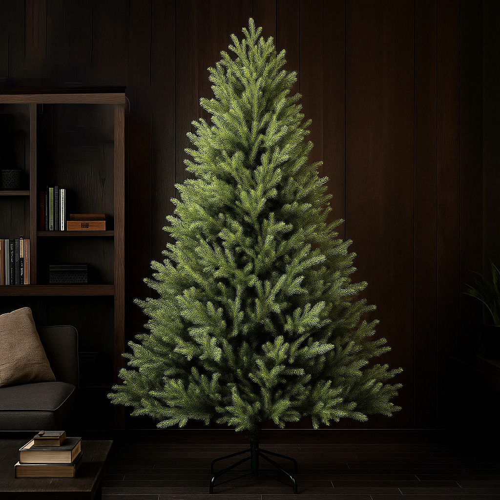 Árbol de Navidad PE puro de alta calidad cifrado gran adornos automáticos árbol de Navidad hotel decoración de lujo diseño de escena