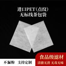 进口PET点纹茶包袋无线耐高温三角茶包食品级加厚不渗漏茶叶