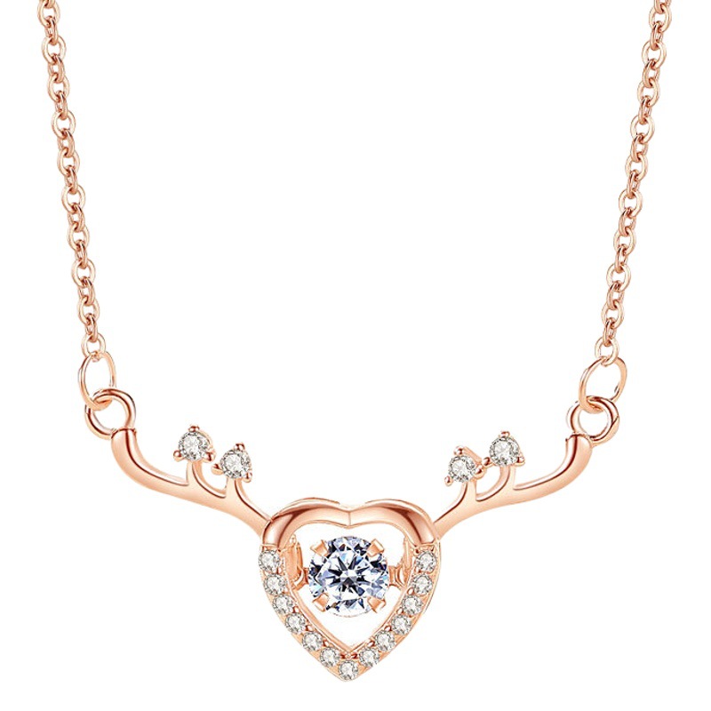 S925 inteligente todo el camino collar femenino nicho ins estilo diseño corbata clavícula cadena regalo de Navidad