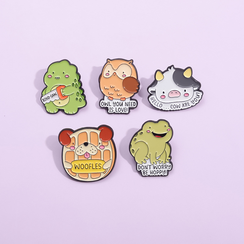 All Seasons Season Cute Pin Animal Letter Alloy Stoving Varnish Unisex Brooches