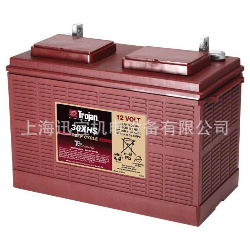美国Trojan 30XHS 12v扫地机蓄电池 扫地机电瓶