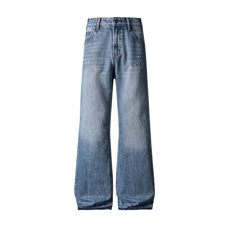 Men's High Street Bootcut Jeans – Vintage Washed Relaxed Fit Denim Pants With Slight Flare (S-XXXXL)_voghion.com