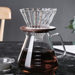 手沖咖啡壺套裝玻璃分享壺手泡壺玻璃過濾壺咖啡器具量大可做logo