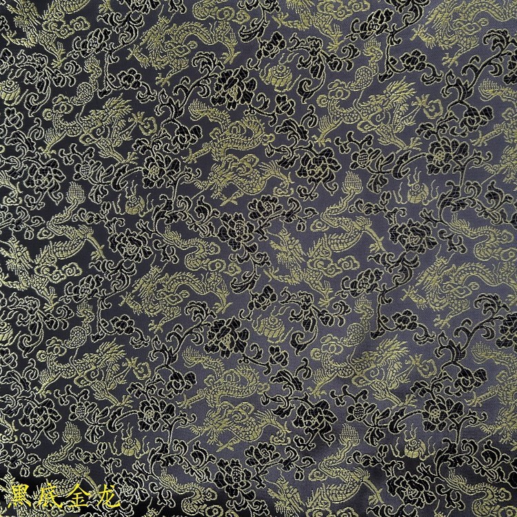 150 black gold dragon costume costume costume costume cosplay suit Chinese style Chinese dragon brocade jacquard cloth