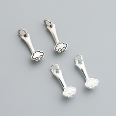 S925純銀泰銀祥雲如意吊墜手工DIY串珠手鍊項鍊掛件飾品配件材料