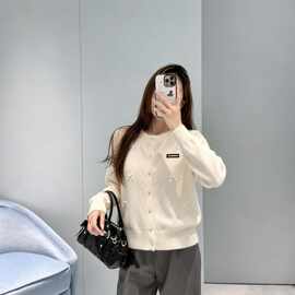 26早秋季新款立体蝴蝶结针织开衫外套优雅时尚气质风上衣南油女装