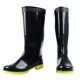 Wholesale Hongfa Black Thickened Rain Boots Non-slip Acid and Alkali Resistant Rain Boots Middle Barrel Beef Bottom Oil-proof Wear-resistant Labor Water Protection Boots
