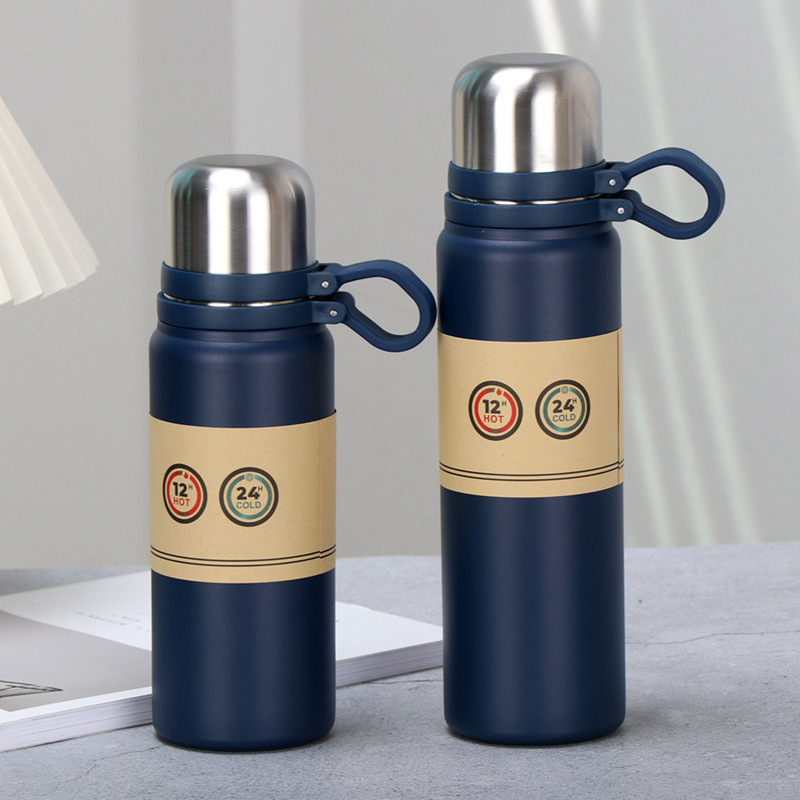 Taza de aislamiento térmico de gran capacidad para hombres y mujeres taza de agua deportiva cubierta de acero hervidor de agua al aire libre taza de acero inoxidable portátil comercio exterior transfronterizo