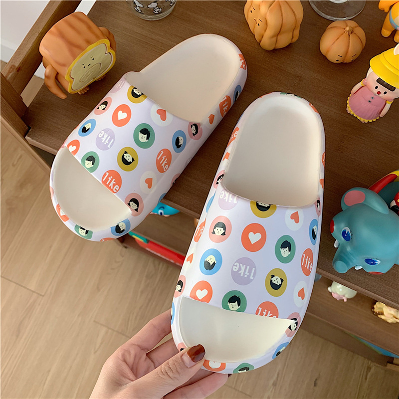 Summer Japanese cartoon home cute casual women's slippers platform