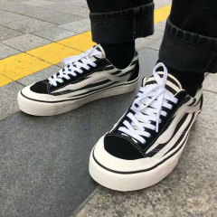 莆田版万斯style 36 SF 黑白侧边条纹斑马小头男女同款帆布鞋