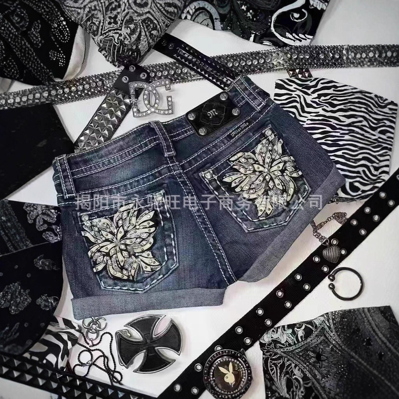 Foreign Trade European and American Cross-Border Amazon 2026 Summer High Street Sexy Lazy Style Fashion Trendy Versatile Denim Shorts