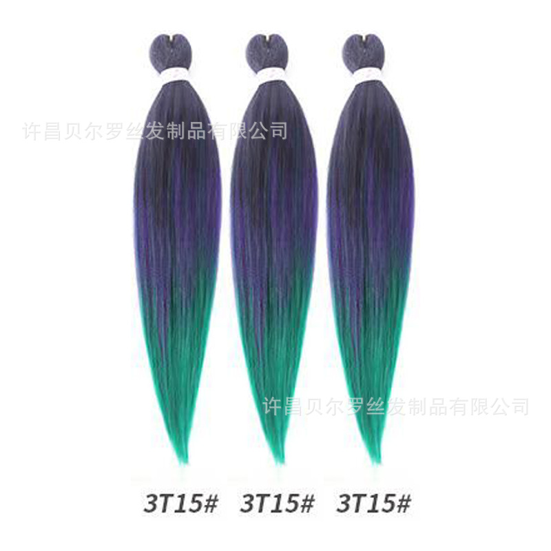 Kit de 3 pelucas EZ Braid – cabello synthetic, colores sólidos/degradé