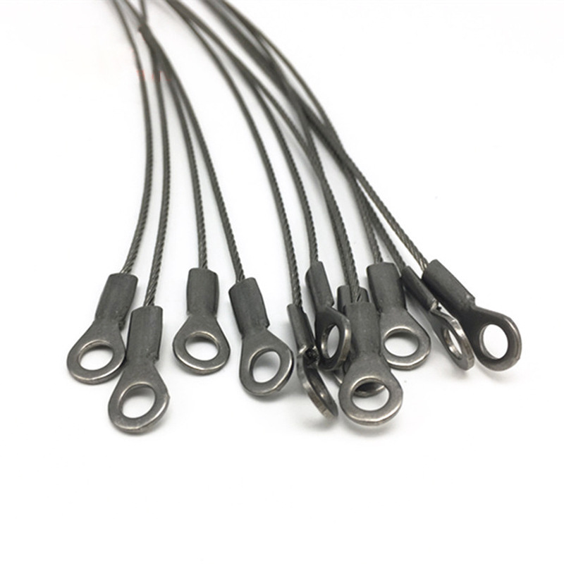 Fabricante suministro directo de 2mm304 cable de acero inoxidable oreja de ojo de pez terminal de lámpara de cable de línea de lámpara de cable de línea de venta caliente transfronteriza