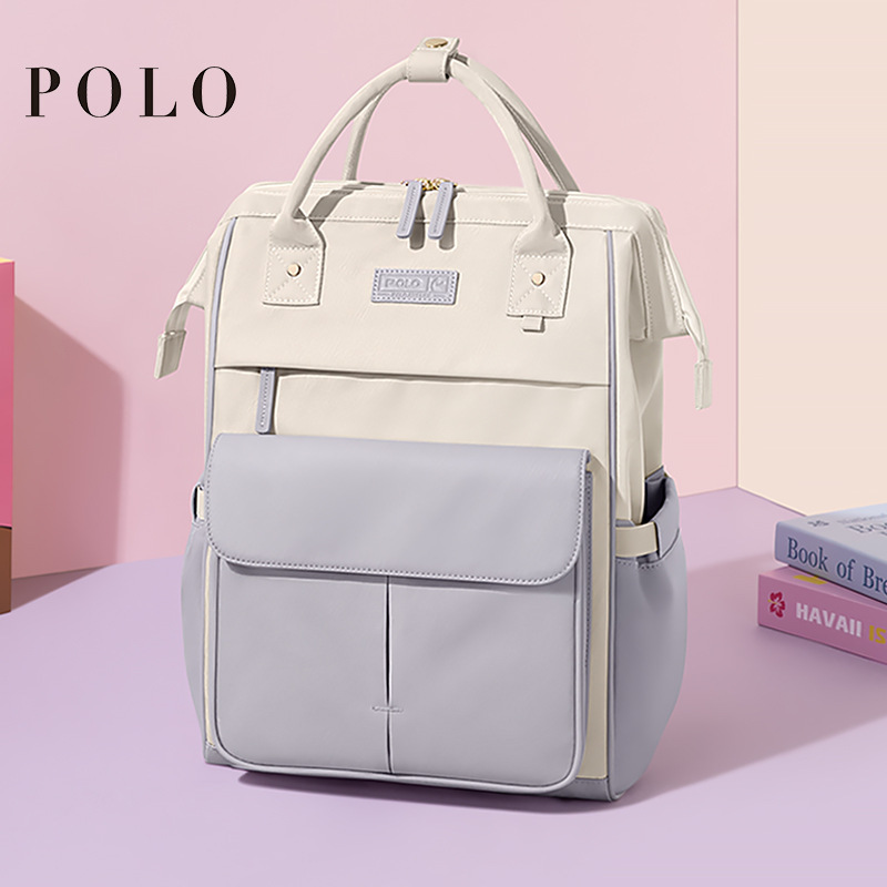 Polo Backpack Women's Large Capacity 15/ 16inch Computer Bag Preppy Style Travel Backpack Student School Bag Polo Backpack Women's Large Capacity 15/ 16inch Computer Bag Preppy Style Travel Backpack Student School Bag