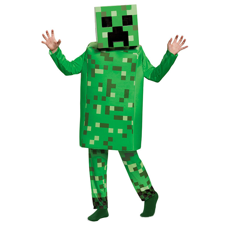 My World minecraft Crawler Coolies Afraid Character Performance Costume Halloween Children's Coolsuit