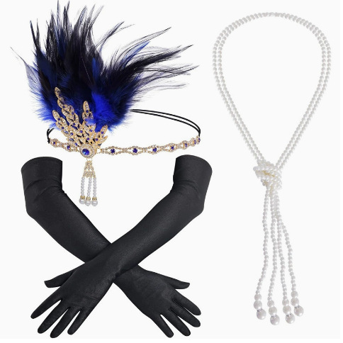 New 1920s Flying Wave Girl Accessories suit 20s Accessories Great Gatsby Dress Up suit