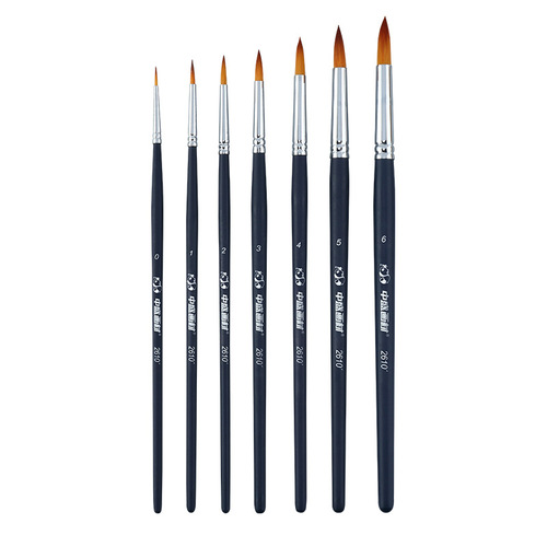 Zhongsheng Painting Materials 2610 pointed watercolor pen oil brush round head nylon watercolor brush water chalk pigment painting pen