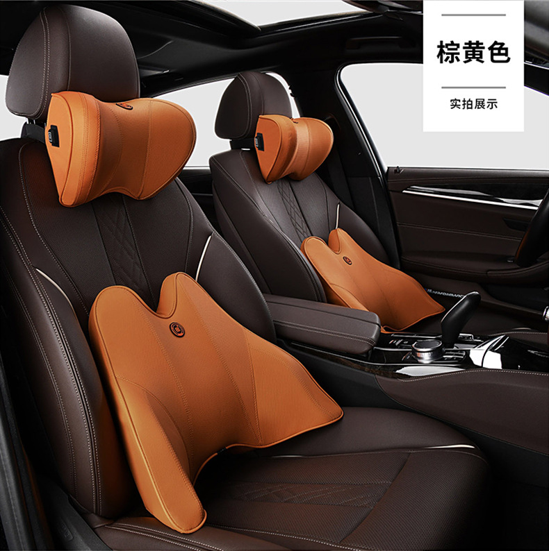 Massage headrest car electric neck pillow car driving car seat cervical spine pillow memory cotton waist