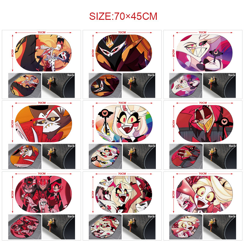 Hell Inn Anime Clear Pattern Carpet Foot Mat Bathroom Bathroom Kitchen Non-Slip Mat Absorbent Cloth Mat