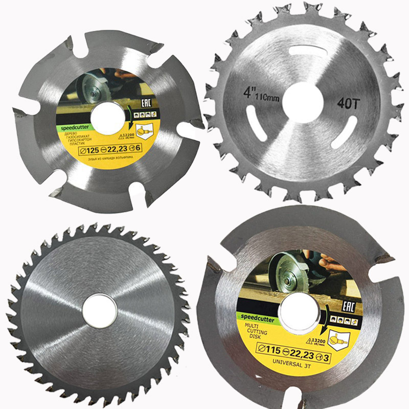 跨境货源硬质合金三齿六齿木工切割片115mm125mm圆锯片开槽片