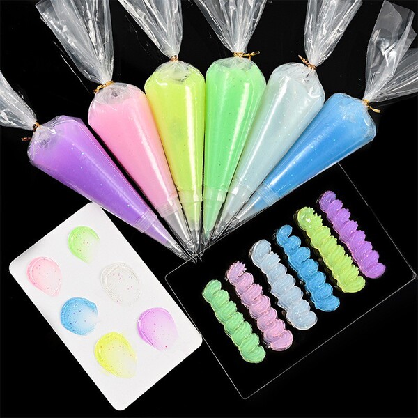 transparent cream bag handmade