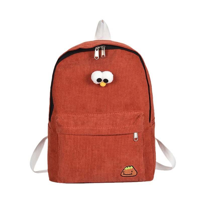 Fuente transfronteriza simple y ligera mochila de niñas lindas mochila de escolares de gran capacidad mochila de ocio de vellón