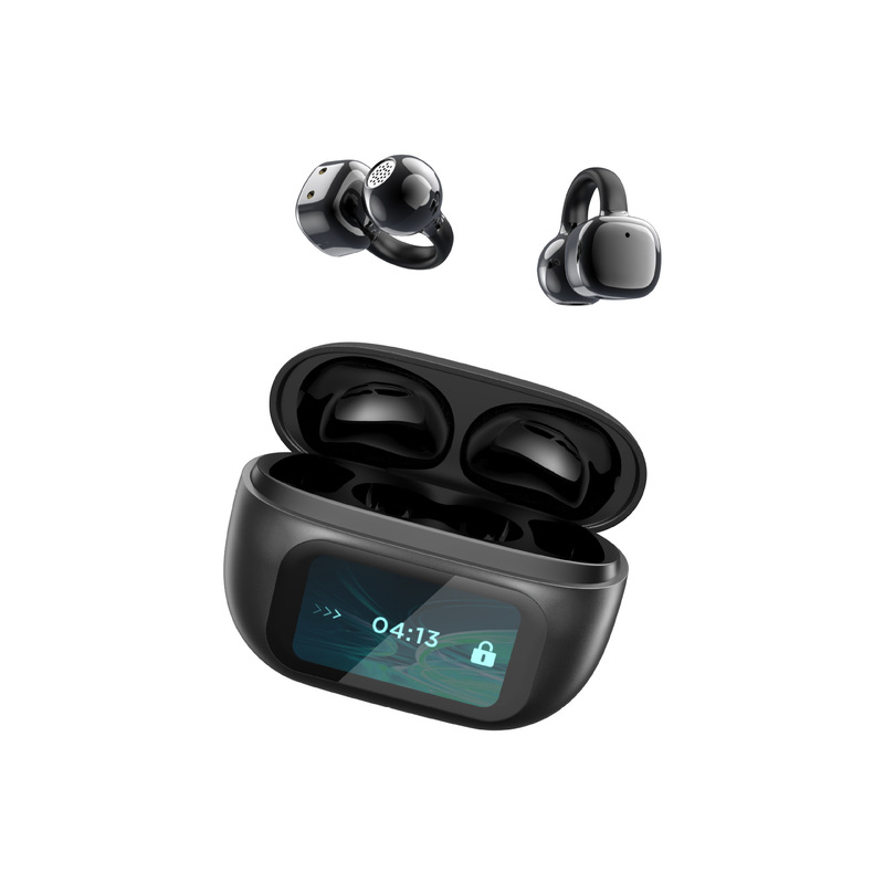 人気の Miniso イヤークリップ G08 翻訳ヘッドフォン クリップオンイヤー OWS オープン非インイヤーデジタルディスプレイタッチスクリーン Bluetooth ヘッドセット|undefined