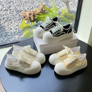 Lace Mesh with Skirt Thick-Soled White Shoes for Women 2025 Summer New Versatile Casual Heightening Breathable Student Sneakers