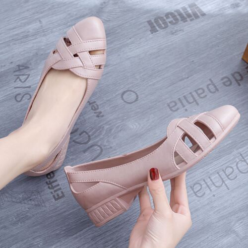 Heli Shark pointed sandals fashionable women's outer wear new summer flat women's shoes pure color hollow casual women's sandals