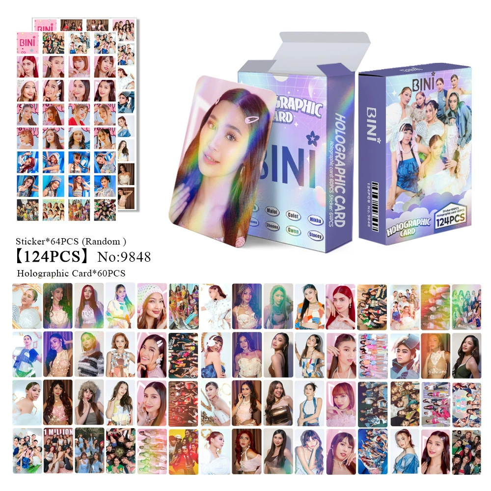 New Model Exclusively for Foreign Trade: 124 Holographic Cards, Total Chain Gidle Str Bptwice Celebrity Merchandise Lomo Small Cards
