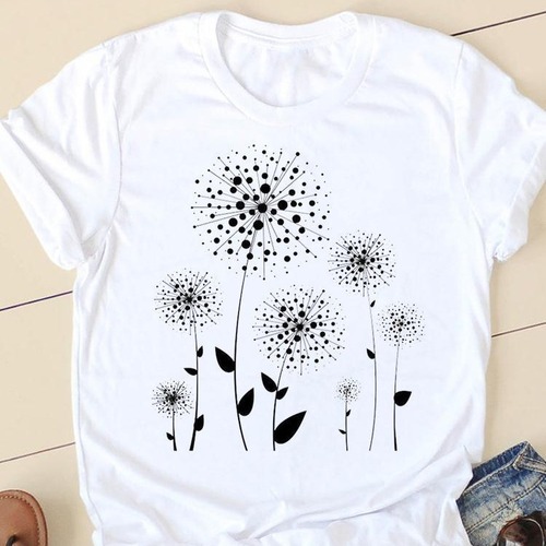 T-shirt Book Retro 90s Cute Casual Women's Printed Trendy Brand Top Crew Neck Loose