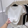 宽松v领大领口新款女夏装