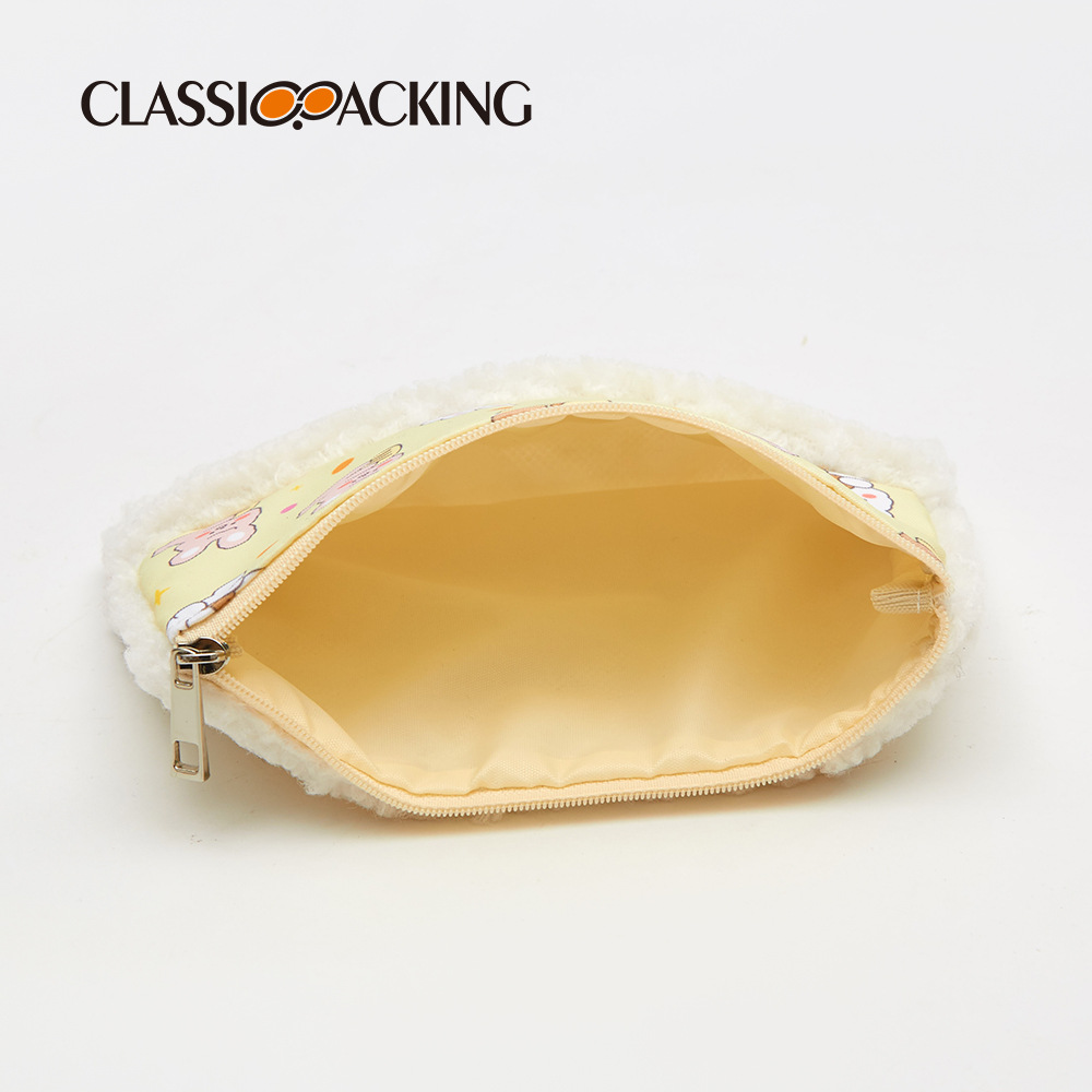 Japonés ins estilo bolsa de almacenamiento traje de gran capacidad productos cosméticos bolsa de cosméticos de tres piezas conjunto costura felpa lavado