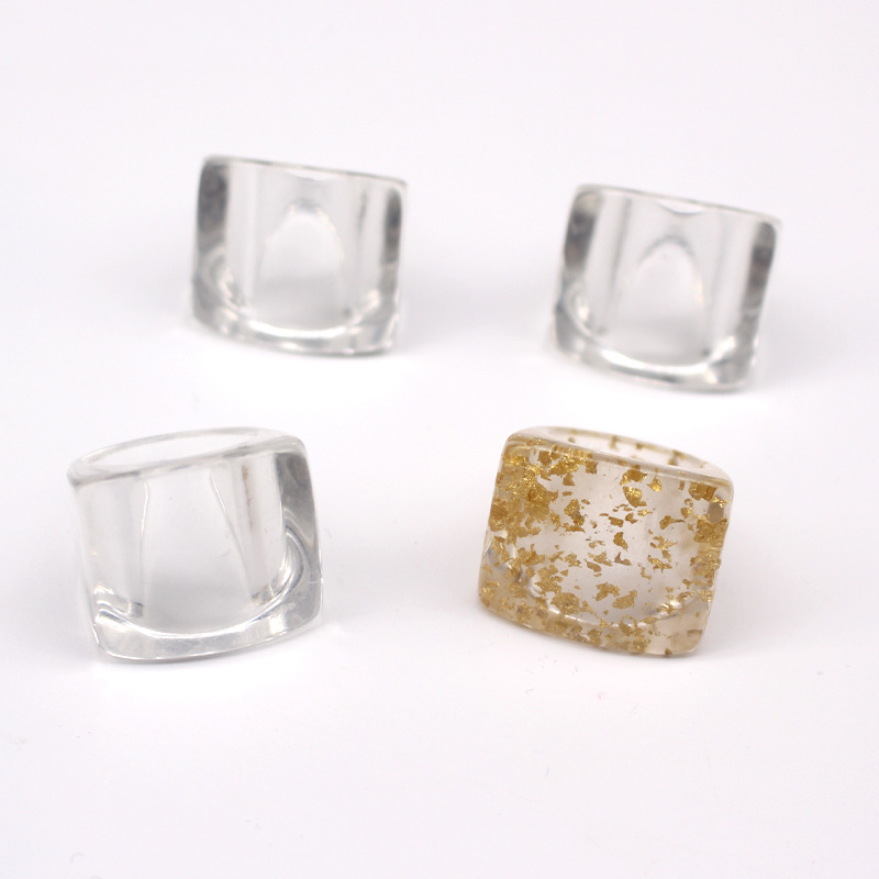 New Simple Transparent Square Ring display picture 1