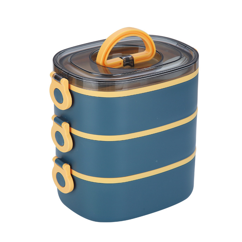 Multi-capa de gran capacidad caja de almuerzo portátil de acero inoxidable 304 barril aislado estudiante de cuello blanco caja de almuerzo vajilla