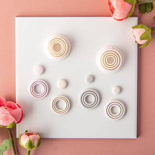 Creative round soft pottery earrings clay mold niche geometric jewelry pendant modeling cutting die diy hand-made tools