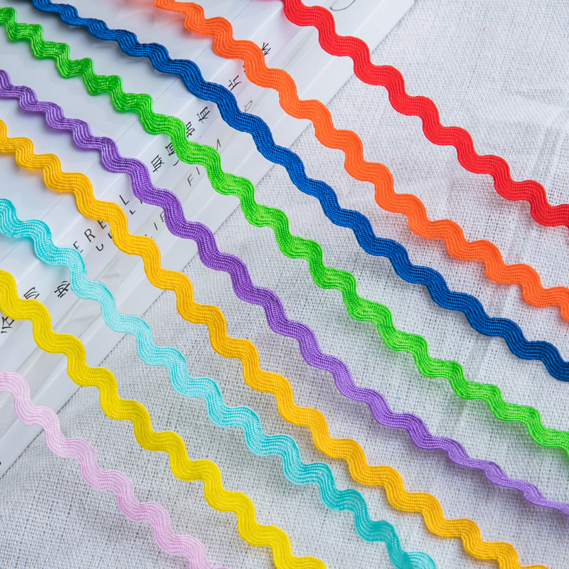 Corrugada de polipropileno tipo S banda diy accesorios de ropa 0.5CM marinería sofá cortina decoración encaje 24m