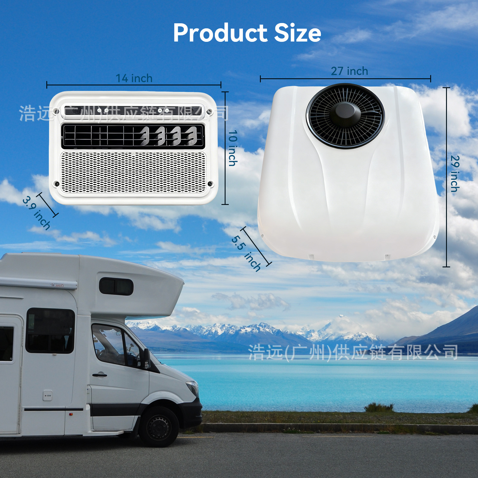 In-Stock Automotive Electric Air Conditioner 12V Cooling for Rvs, Heavy-Duty Trucks, Light Trucks, and Vans - Integrated Vehicle-Mounted Parking Air Conditioner