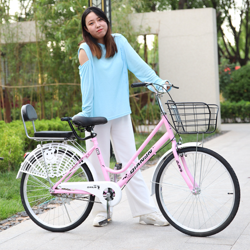 自行车女式成年轻便大人普通淑女通勤车男女学生城市时尚复古单车|ru
