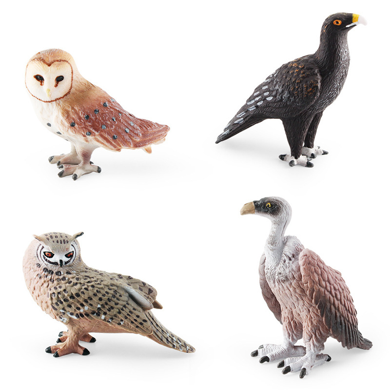 Simulación transfronteriza aves modelo animal mono cognitivo águila buitre búho adornos estáticos cognitivos